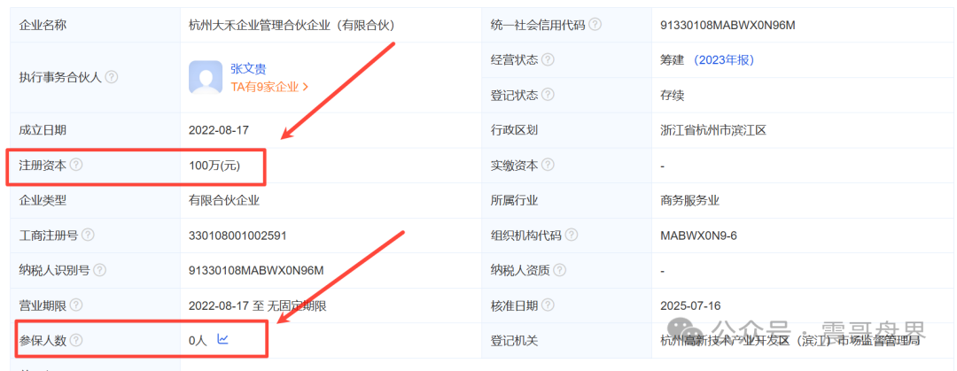 荣裕合的珍稀葆生物实缴资本50亿成本最多30万，都是空壳公司