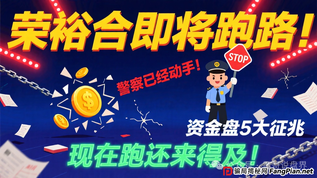 荣裕合即将跑路！警察已经动手！资金盘5大征兆，现在跑还来得及！