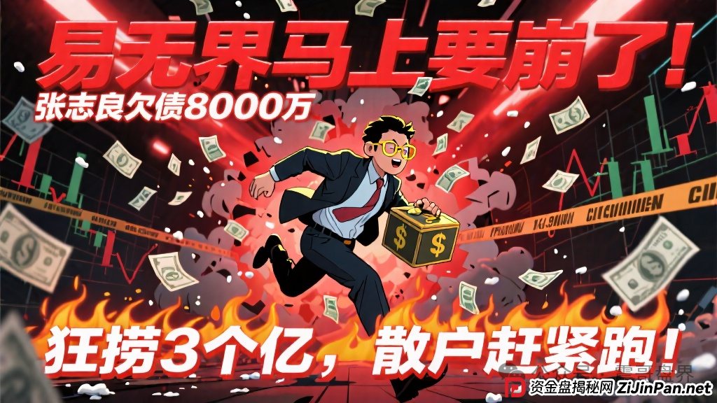 易无界马上要崩了！张志良欠债8000万还狂捞3个亿，散户赶紧跑！