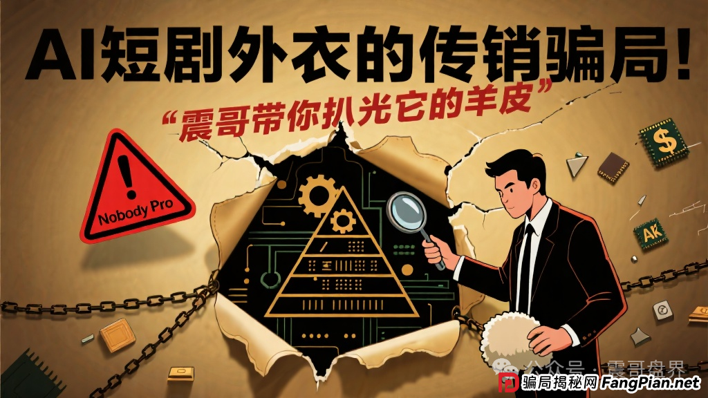 Nobody Pro:AI短剧外衣的传销骗局!震哥带你扒光它的羊皮 Nobody Pro:AI短剧外衣的传销骗局!震哥带你扒光它的羊皮
