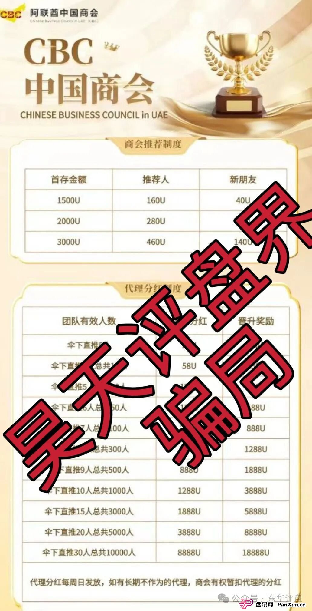 阿联酋中国商会CBC跟单类资金盘骗局,官方出面打假,大量单割会员,高度预警,即将崩盘跑路! 阿联酋中国商会CBC跟单类资金盘骗局,官方出面打假,大量单割会员,高度预警,即将崩盘跑路!