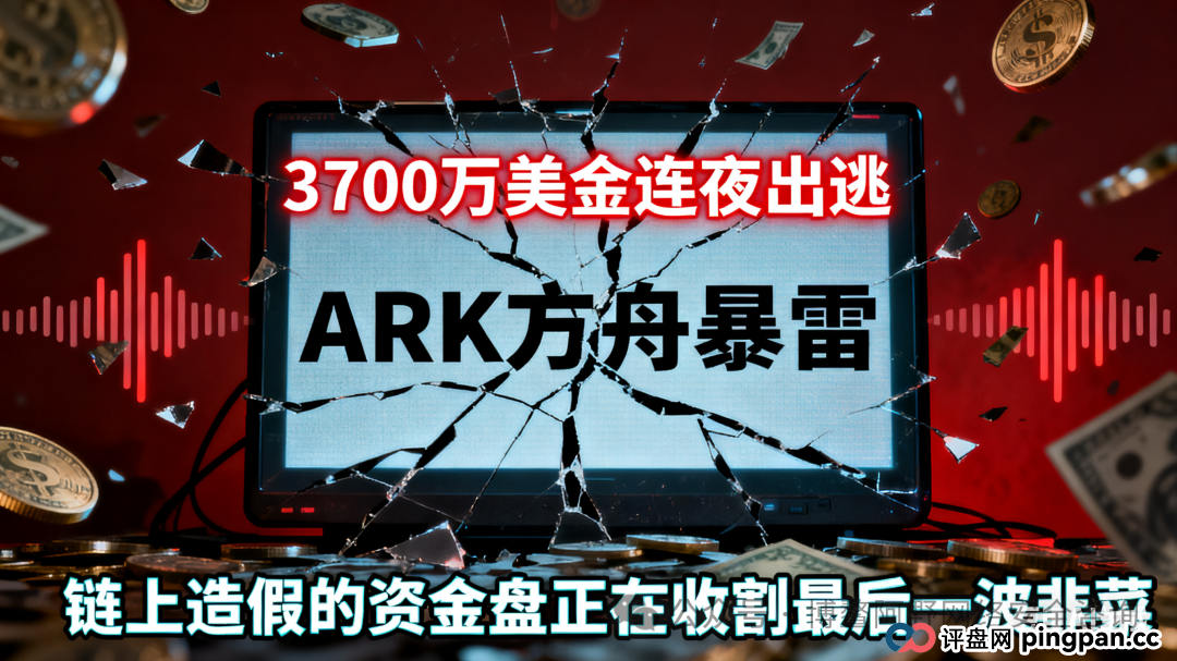 ARK方舟暴雷倒计时！3700万美金连夜出逃，链上造假的资金盘正在收割最后一波韭菜