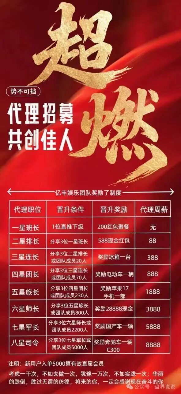 紧急预警:“亿丰娱乐”彩票跟单骗局,团队长每人十万进场费,马上崩盘跑路 紧急预警:“亿丰娱乐”彩票跟单骗局,团队长每人十万进场费,马上崩盘跑路