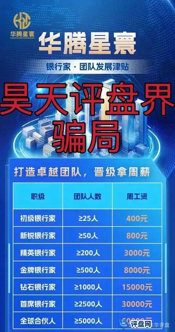 华腾星寰分红类资金盘骗局，单割了2千多名会员，典型的杀猪盘，高度预警，即将崩盘跑路！