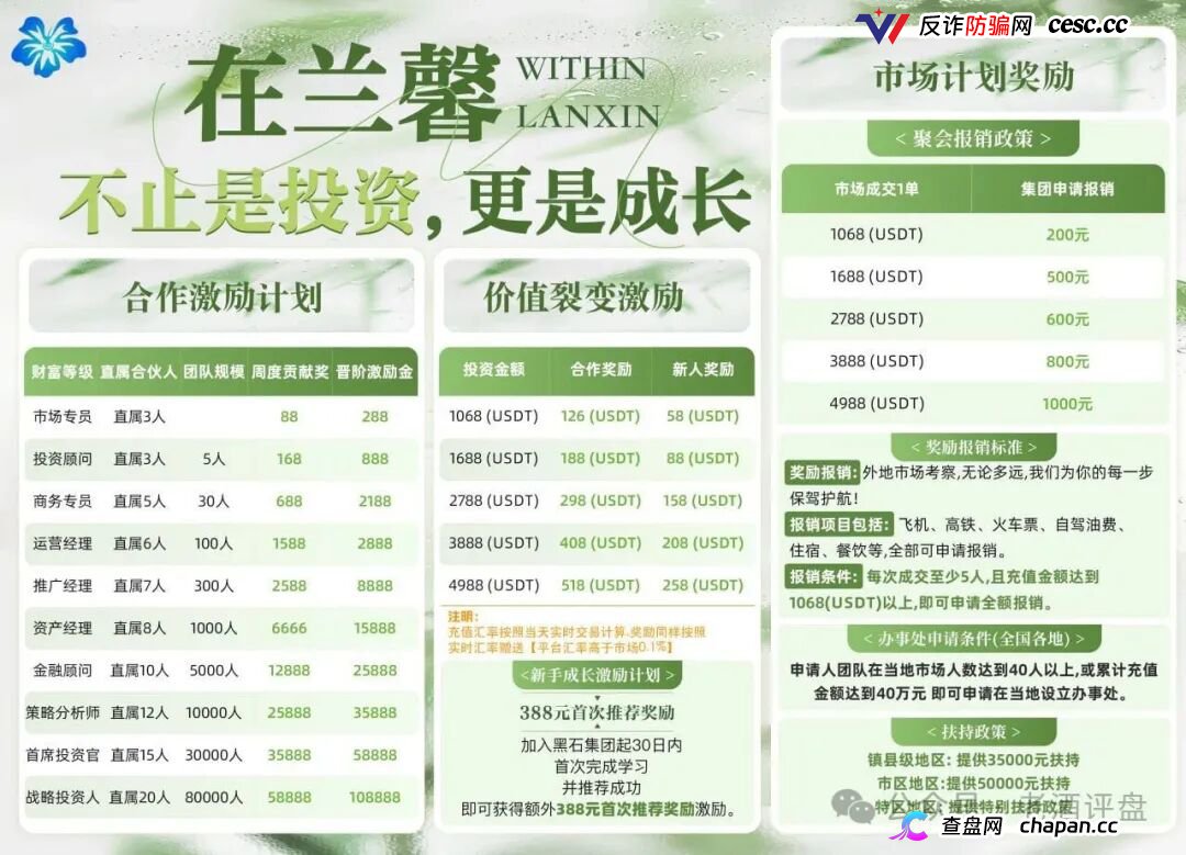 黑石资管查无此号，兰馨亚洲是壳，资金盘崩盘倒计时(1)